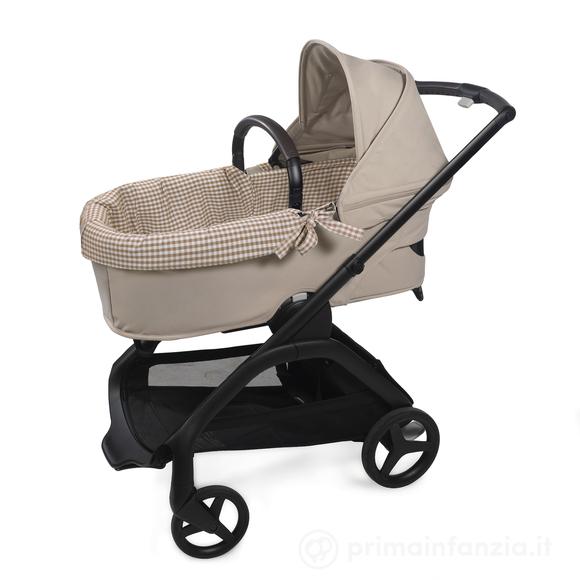 Copertura per navicella dual + lenzuolo con angoli per navicella Praliné Vichy - Righe