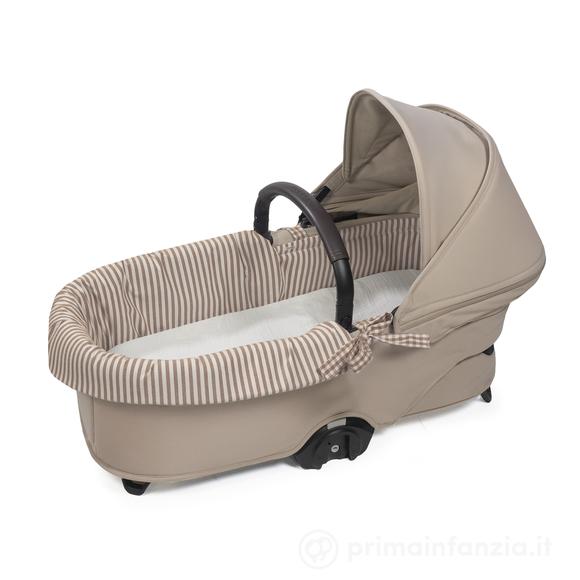 Copertura per navicella dual + lenzuolo con angoli per navicella Praliné Vichy - Righe