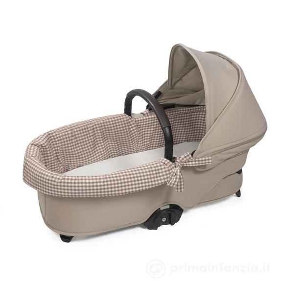 Copertura per navicella dual + lenzuolo con angoli per navicella Praliné Vichy - Righe