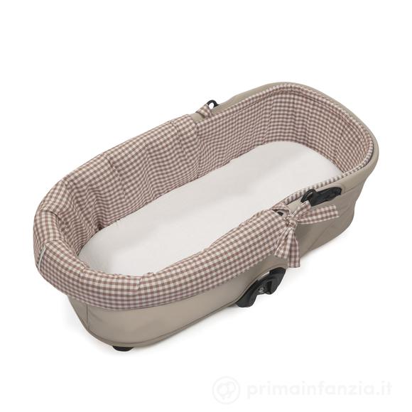 Copertura per navicella dual + lenzuolo con angoli per navicella Praliné Vichy - Righe