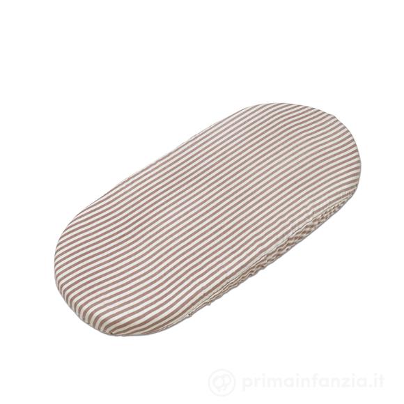 Set/ 2 Lenzuoli con angoli per navicella Praliné Vichy - Righe