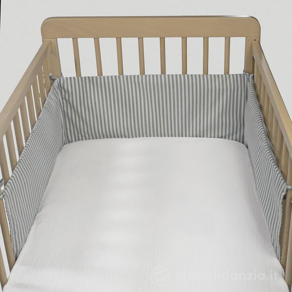 Paracolpi per culla 120x60 cm Praliné Vichy - Righe