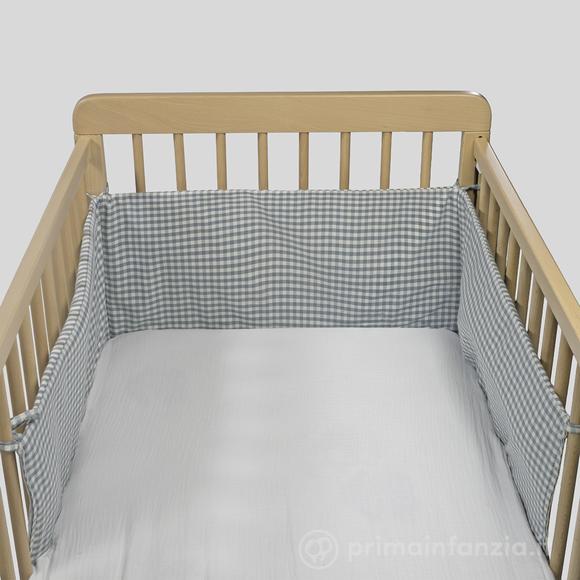Paracolpi per culla 120x60 cm Praliné Vichy - Righe