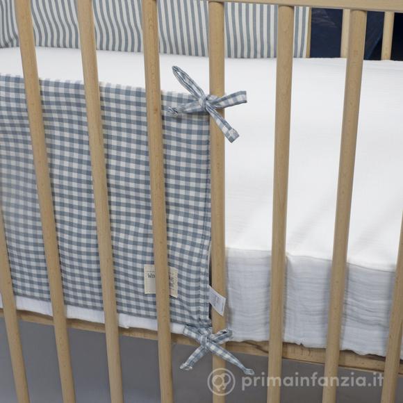 Paracolpi per culla 120x60 cm Praliné Vichy - Righe