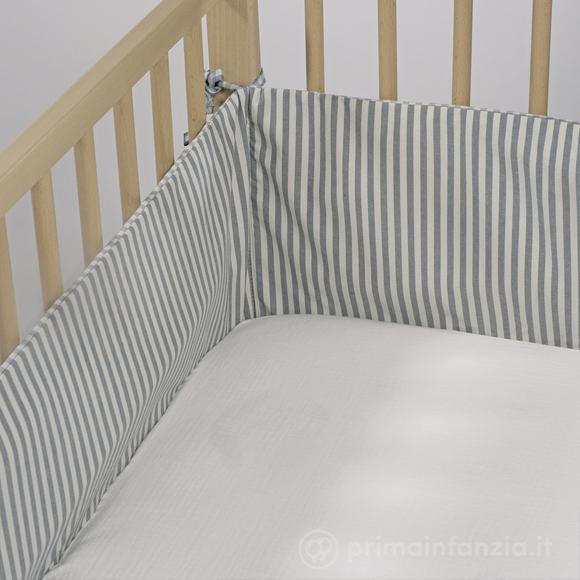 Paracolpi per culla 120x60 cm Praliné Vichy - Righe