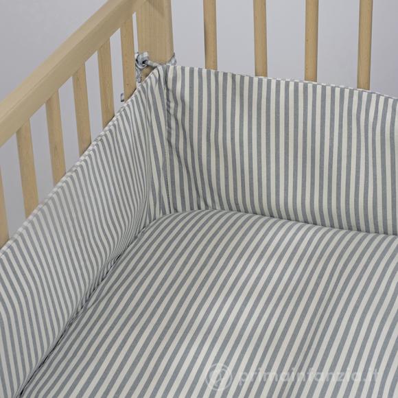 Paracolpi per culla 120x60 cm Praliné Vichy - Righe